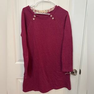 Altar'd State Plum Floral Trim dress medium